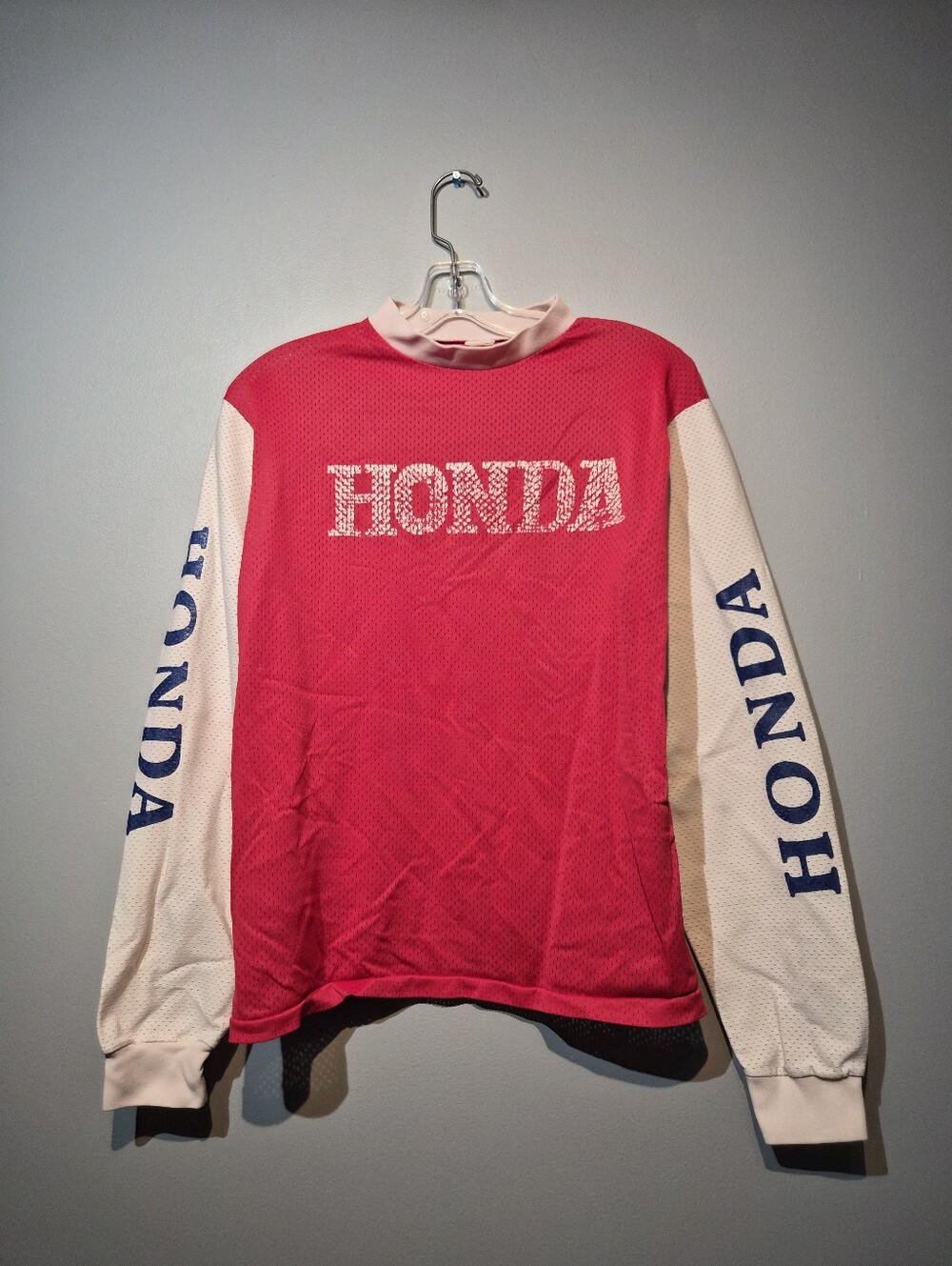 Vintage Honda Red & White Racing Shirt | Size Medium